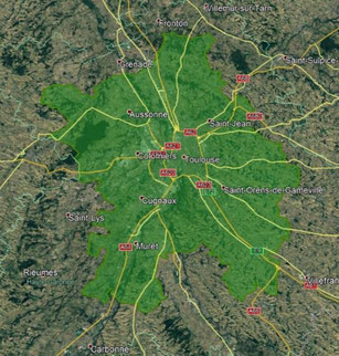 Carte multiplex Toulouse local, canal 8C