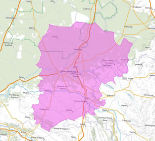 Carte multiplex Mont-de-Marsan local, Canal 8A, fréquence DAB+ 195.936 MHz