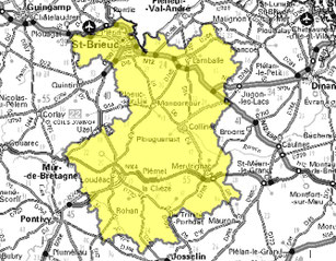 Carte multiplex Saint-Brieuc local, canal 10C, fréquence DAB+ 213.360 MHz