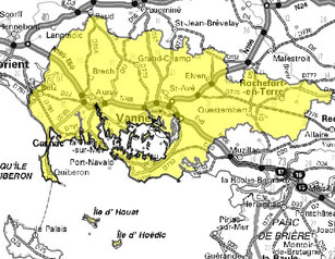 Carte multiplex Vannes local, canal 6B, fréquence DAB+ 183.648 MHz