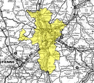 Carte multiplex Lyon local, canal 5B, fréquence DAB+ 176.640 MHz