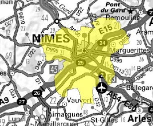 Carte multiplex Nîmes local, canal 11D