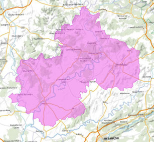 Carte multiplex Vesoul local, Canal 7C, fréquence DAB+ 192.352 MHz