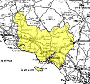 Carte multiplex Lorient local, canal 6C, fréquence DAB+ 185.360 MHz