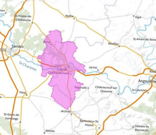 Carte multiplex Cognac local, Canal 6C, fréquence DAB+ 185.360 MHz