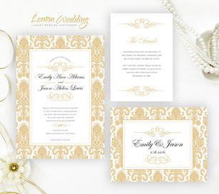 Golden wedding invite