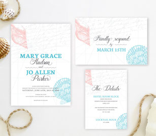 beach wedding invitations 