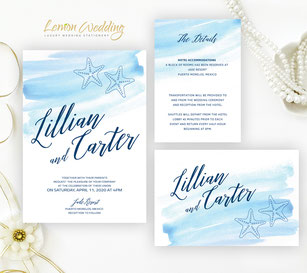 sea wedding invitations
