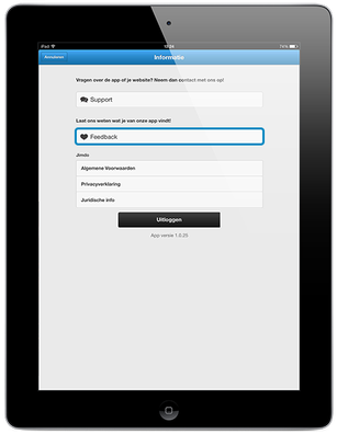 Feedback voor Jimdo app