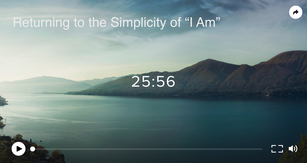 returning to the simplicity of I am