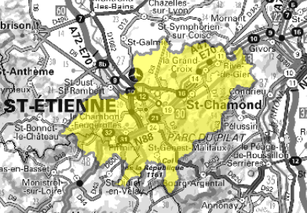 Carte multiplex Saint-Étienne local, canal 8A