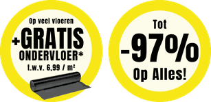 Gratis ondervloer en tot 90% korting op laminaat