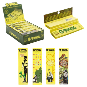 GROLLZ Bansky Blättchen Gelbe Papers + Tips unbleached - ungebleicht Reispapier