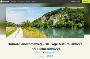 Der Donau-Panoramaweg ist ab sofort mit allen Etappen auf der Outdoor-Plattform komoot vertreten. 