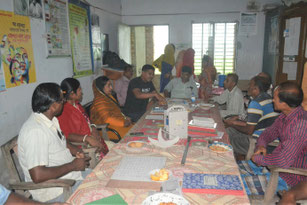 Before starting activity, OISCA and local NGO and School teacher hold the meeting.