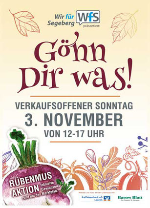 Plakat Verkaufsoffener Sonntag November 2019 Bad Segeberg