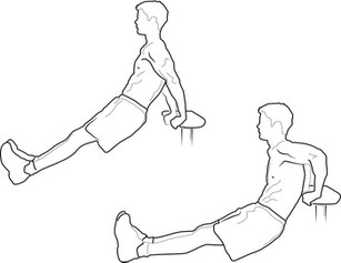 Illustration zur Übung Bench dip