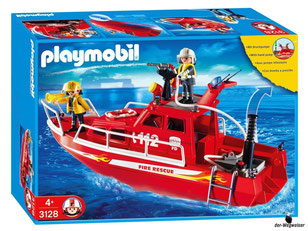 Bei der Bestellung im Onlineshop der-Wegweiser erhalten Sie das Playmobil Paket 3128 "Feuerwehrboot mit Pumpe".