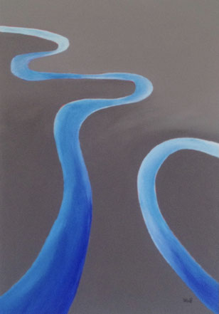 Unendlich, Acryl-Mischtechnik auf Leinwand, 50 x 70 cm