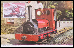 Llanberis Lake Railway: Postcard used on the 13th September 1979.