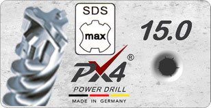 PX4 SDSmax 15mm power drill / hamerboor / klopboor / betonboor / hammer drill bit 