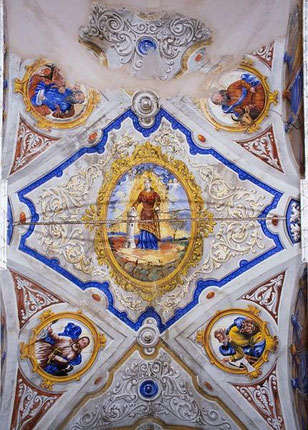 Nocario - Chapelle Sainte-Barbe - décor peint par Ernest Gherardi né à Moïta (1857-1910) - 1878