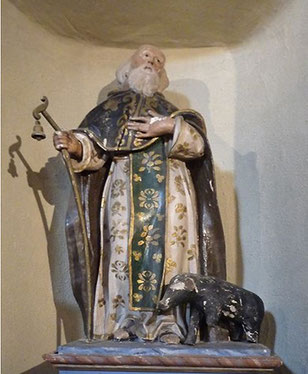 Evisa - Eglise St-Martin - Statue en bois 17è