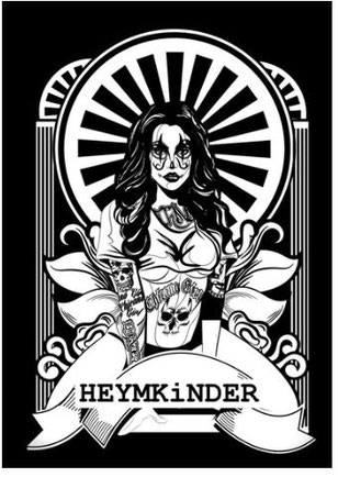 Schwarzes Herren T-Shirt mit weißen Mexico Tattoo als Motiv aus 100% Bio-Baumwolle von Heymkinder Fair Trade