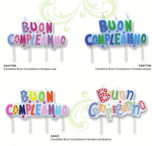 candele buon compleanno arcobaleno €3,50