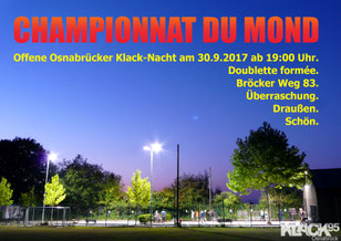 Boulespieler mit Beleuchtung
