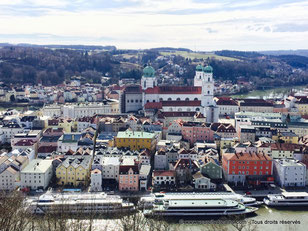 Vue splendide sur la vieille ville de Passau