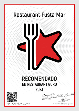 Premio al mejor restaurante recomendado Guru costa dorada Fusta Mar