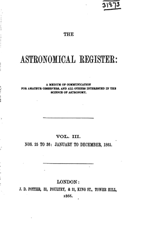 The astronomical register: vol 3 pp. 53