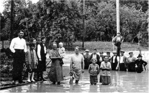 Hochwasser in Sickingen am 04. Aug. 1931