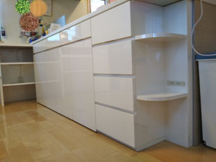 カウンター収納　オーダー家具
