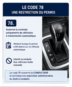 Code 78 - une restriction du permis