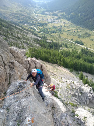 Escalade grande voie dans les Écrins
