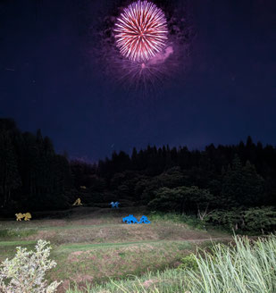 観音祭りの打ち上げ花火
