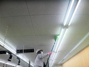 カビ除去作業中