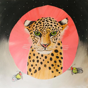 COSMIC CAT, Acrylic on canvas, 50 x 50 cm, 2018