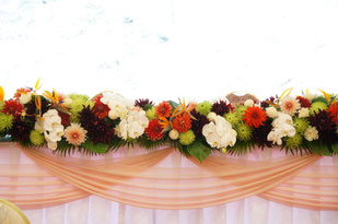 結婚式・披露宴用】和風メインテーブル装花(飾り)セット(枡・樽