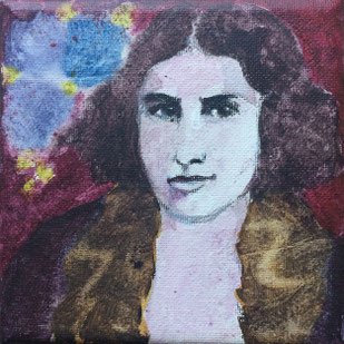 Maria 2, 10x10 cm, Acryl auf Leinwand,  VERKAUFT