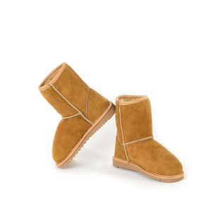 Botte enfant bottes chaussures montantes hautes en peau d'agneau double face peau de mouton retournée cuir peau lainée fille garçon mixte pointure 26-27-28-29-30-31-32-33