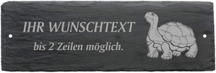 Personalisiertes Schild mit Schildkröten Motiv