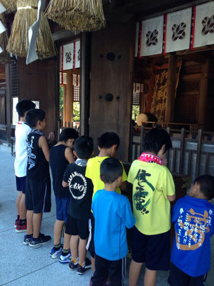 愛斗が優勝しますように（＾－＾）クマモトアカデミー選手一同で優勝祈願♪
