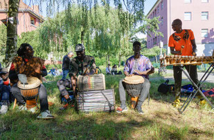 Konzert mit der Band "Hart Beats of Africa" im Augustekiez, Foto: Annette Richter