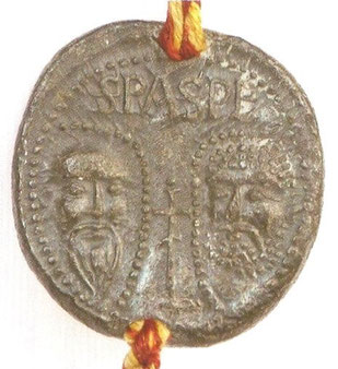 Bulle du pape Innocent IV pour l'abbaye de Chaalis, 1250. Temple de Paris