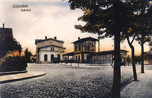 Der Bahnhof der Köln-Mindener-Bahn von der Kirchstraße 1908