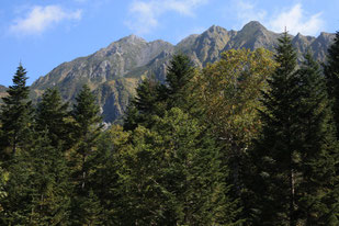 西穂高岳(左奥)