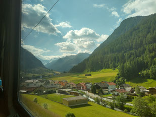 View from the train from Munich to Bologna: South Tyrolian mountains